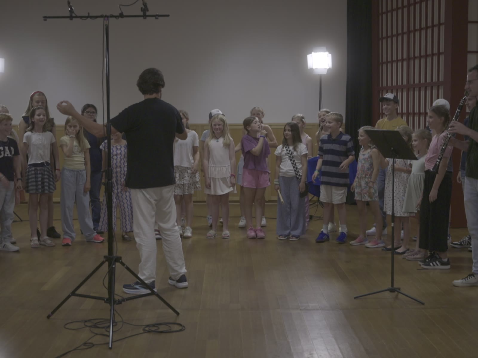 Kinderchor bei der Aufnahme